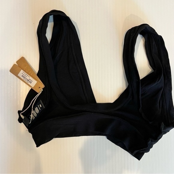 Skims Bralette Womens size XXS Black Summer Mesh Plunge - Picture 6 of 7